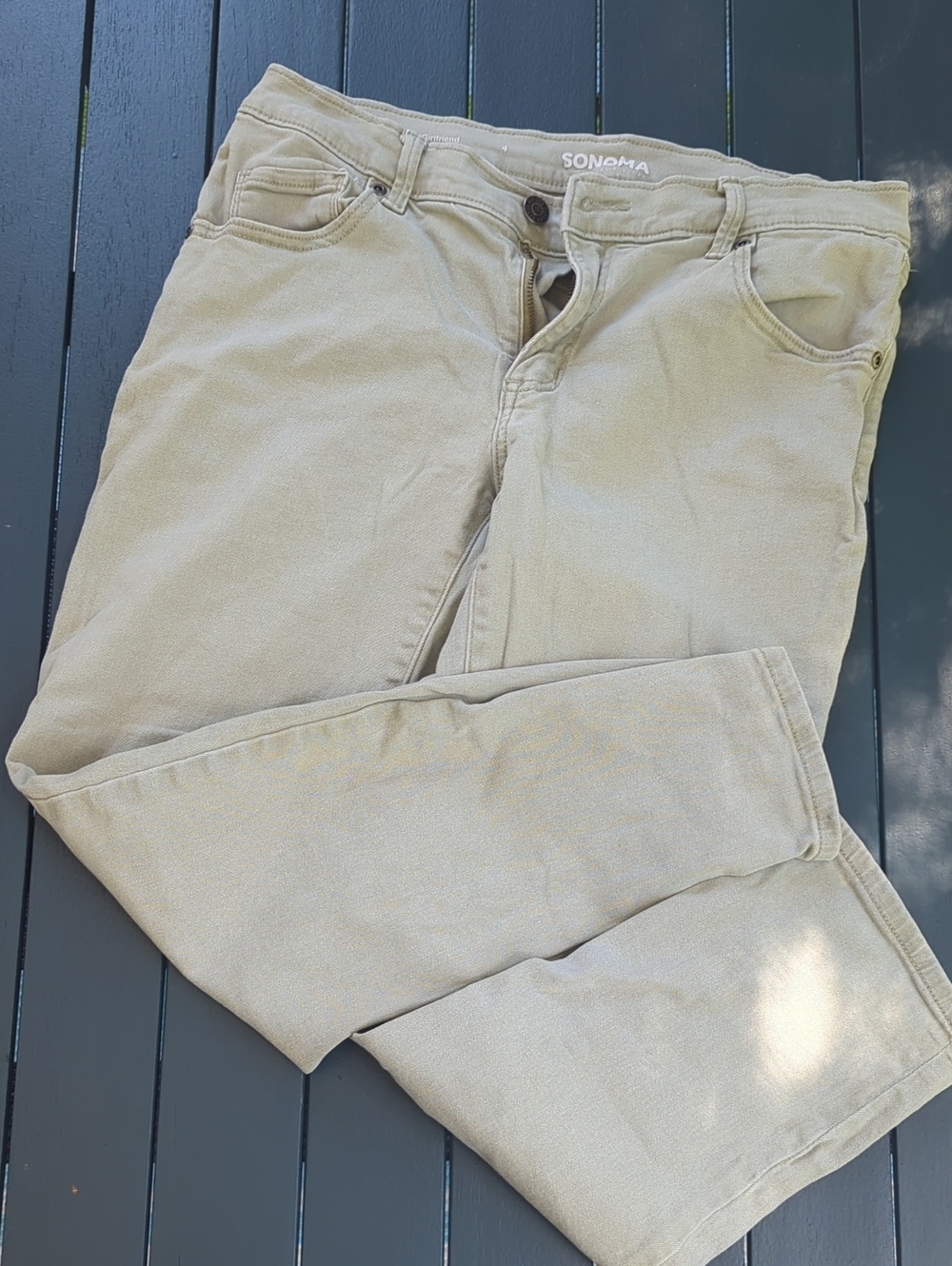 SONOMA Women's Girlfriend Jeans In Sage Green